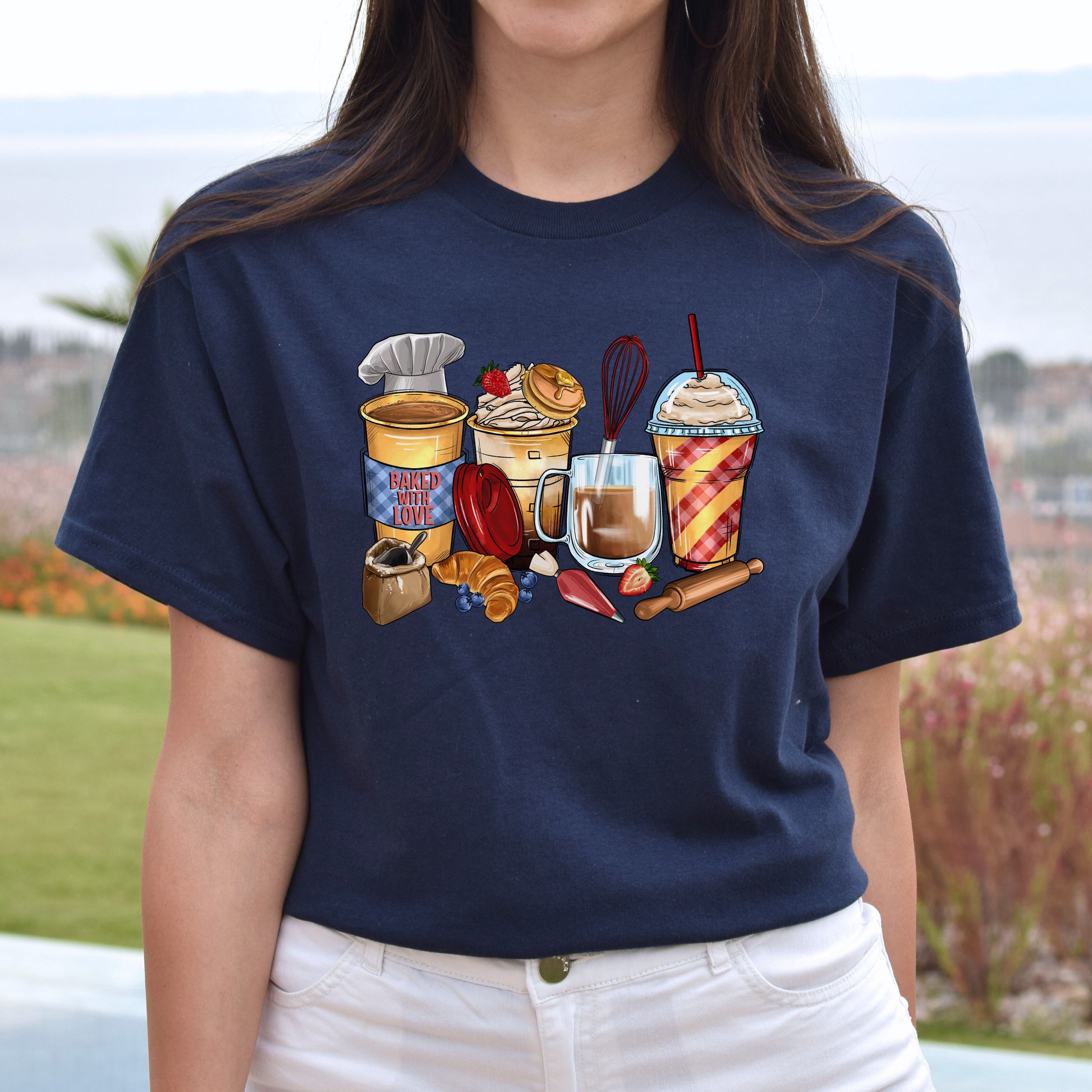 Bakery and coffee cups unisex tshirt baker tee S-5XL-Family-Gift-Planet
