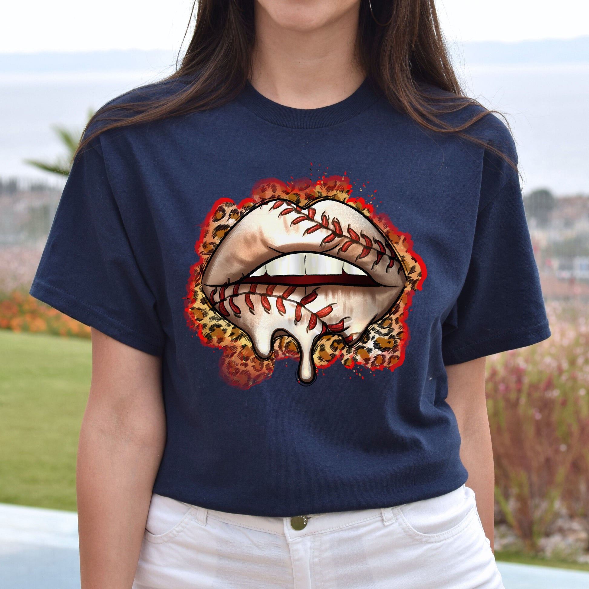 Baseball lips Unisex t-shirt baseball player tee baseball coach gift-Family-Gift-Planet