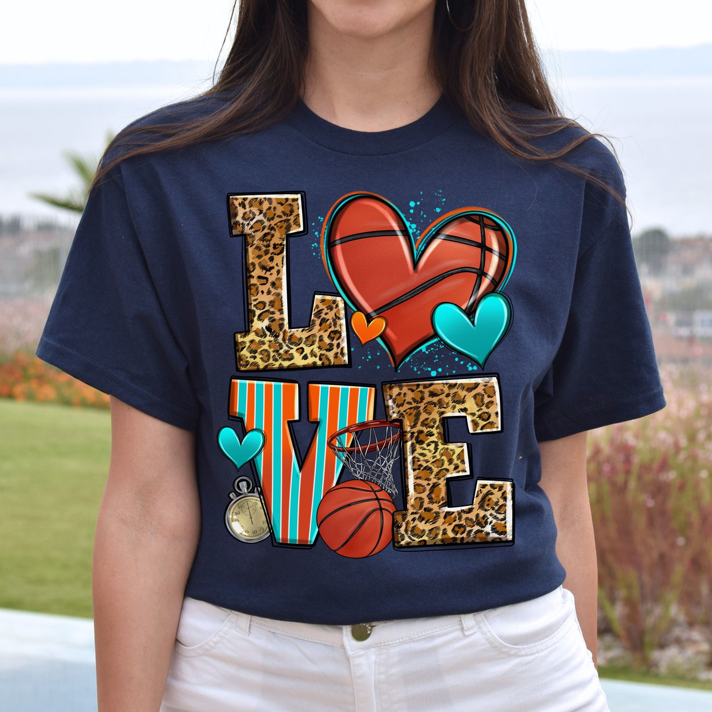 Love basketball Unisex t-shirt basketball player tee basketball coach gift-Family-Gift-Planet