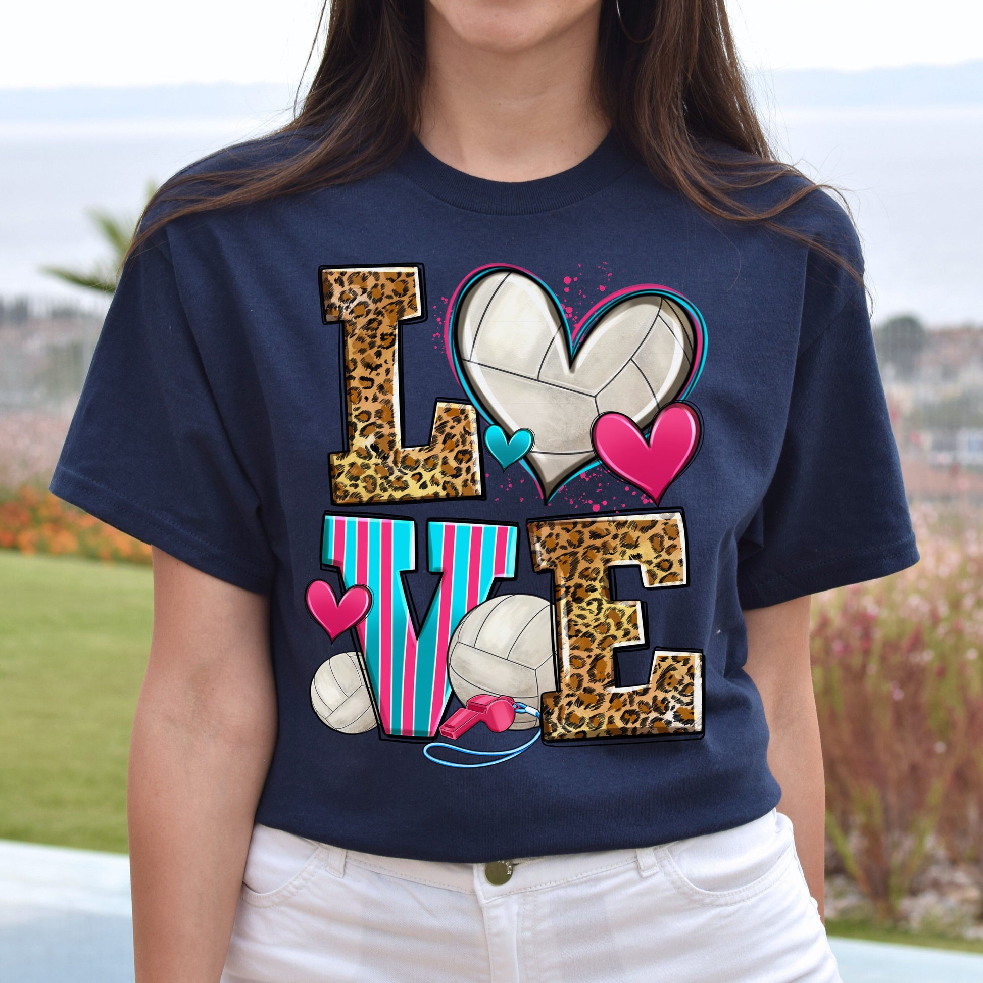 Love volleyball Unisex t-shirt volleyball player tee volleyball coach gift-Family-Gift-Planet