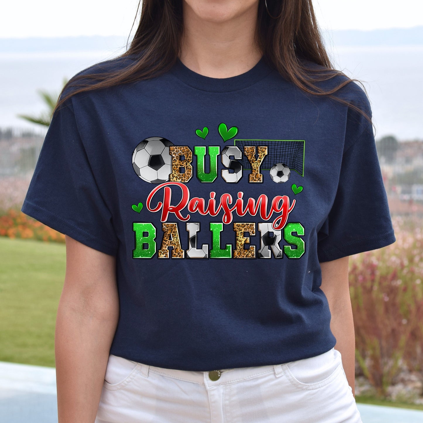 Soccer - busy raising ballers Unisex t-shirt soccer mom tee gift-Family-Gift-Planet