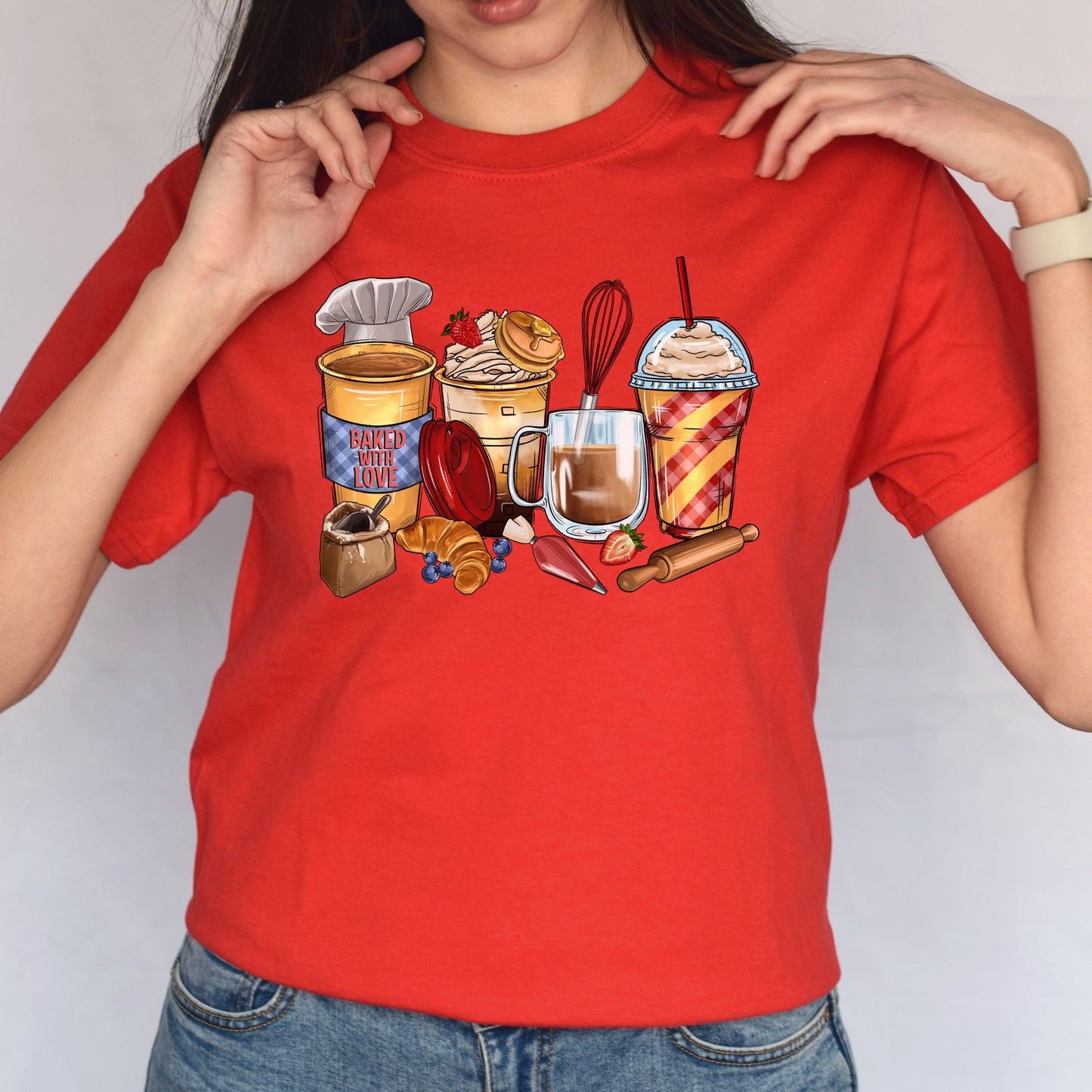 Bakery and coffee cups unisex tshirt baker tee S-5XL-Family-Gift-Planet