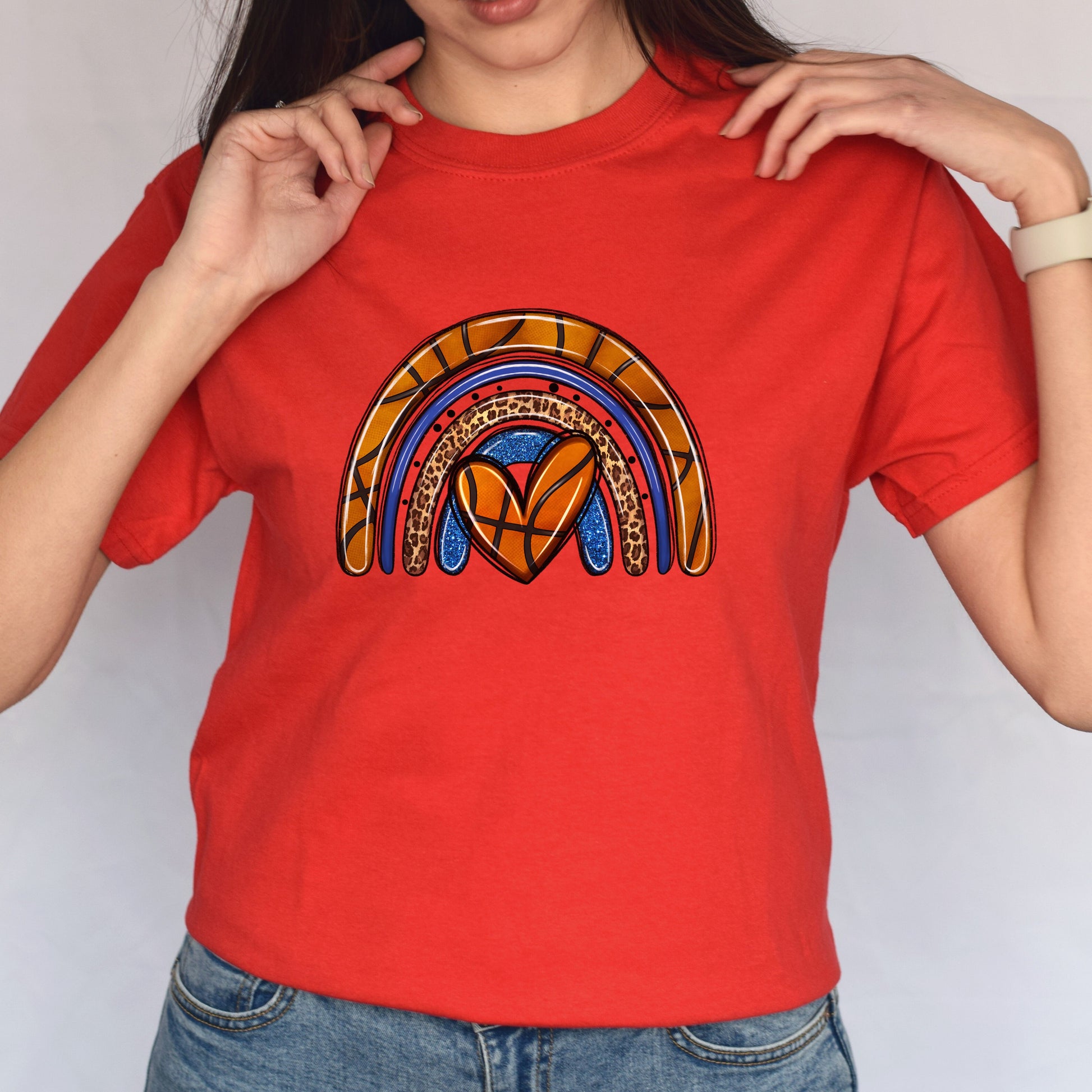 Basketball rainbow Unisex t-shirt basketball player tee basketball coach gift-Family-Gift-Planet