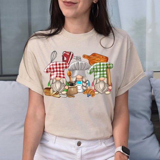 Bakery Gnomes Unisex shirt Baker Christmas gift White Sand-Sand-Family-Gift-Planet