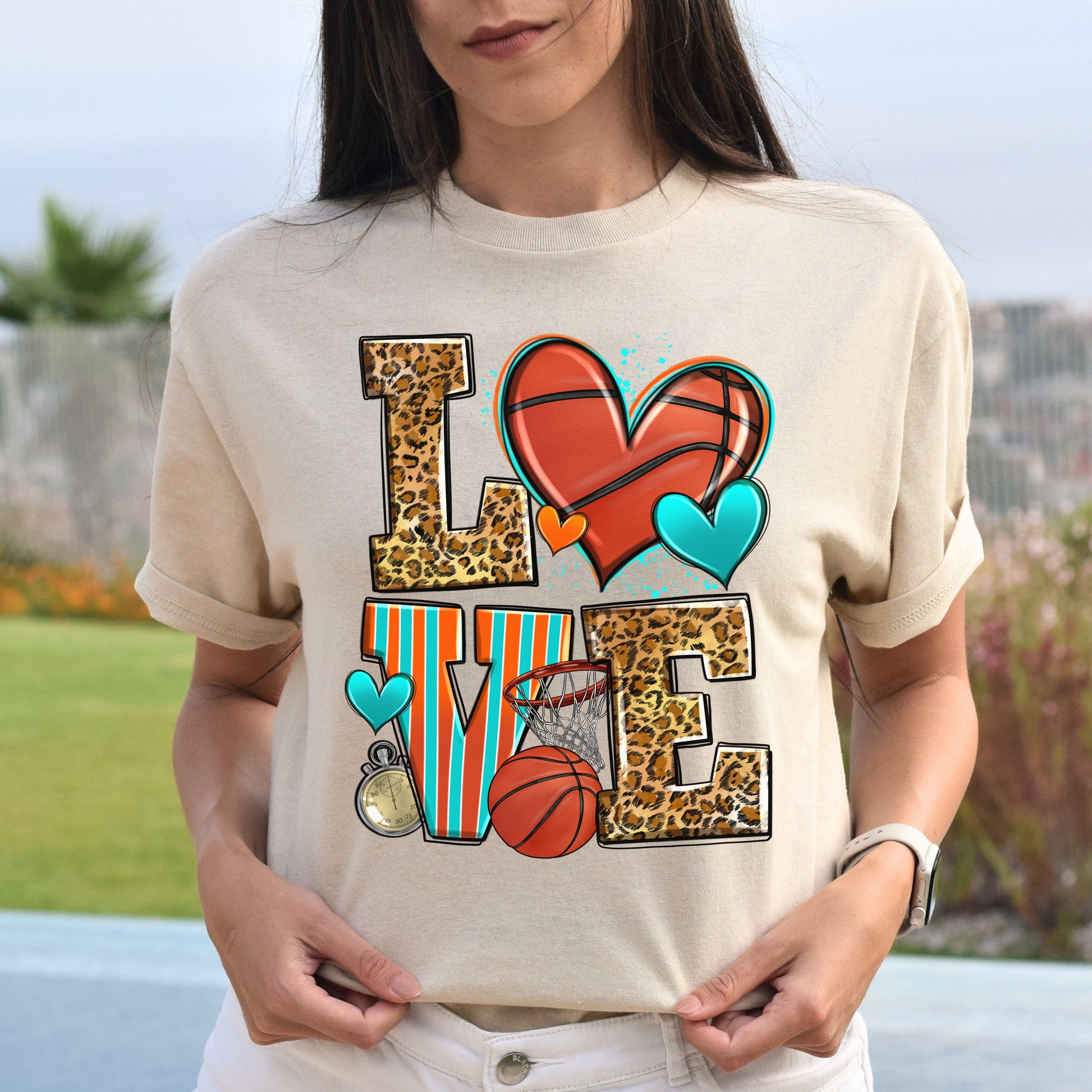 Love basketball Unisex t-shirt basketball player tee basketball coach gift-Family-Gift-Planet