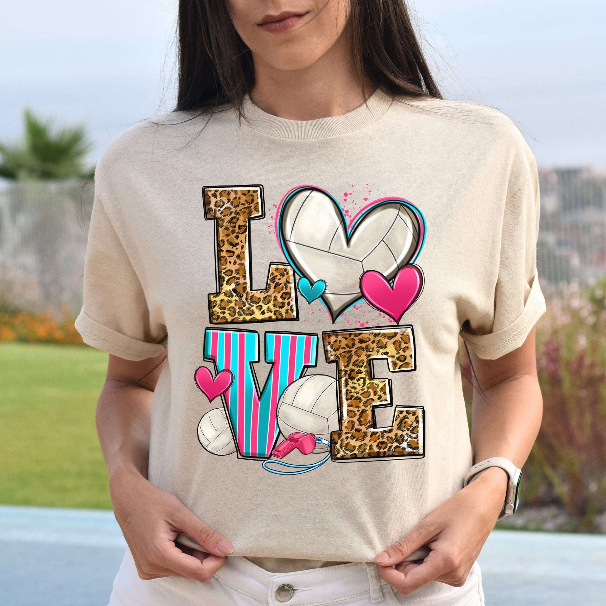 Love volleyball Unisex t-shirt volleyball player tee volleyball coach gift-Family-Gift-Planet