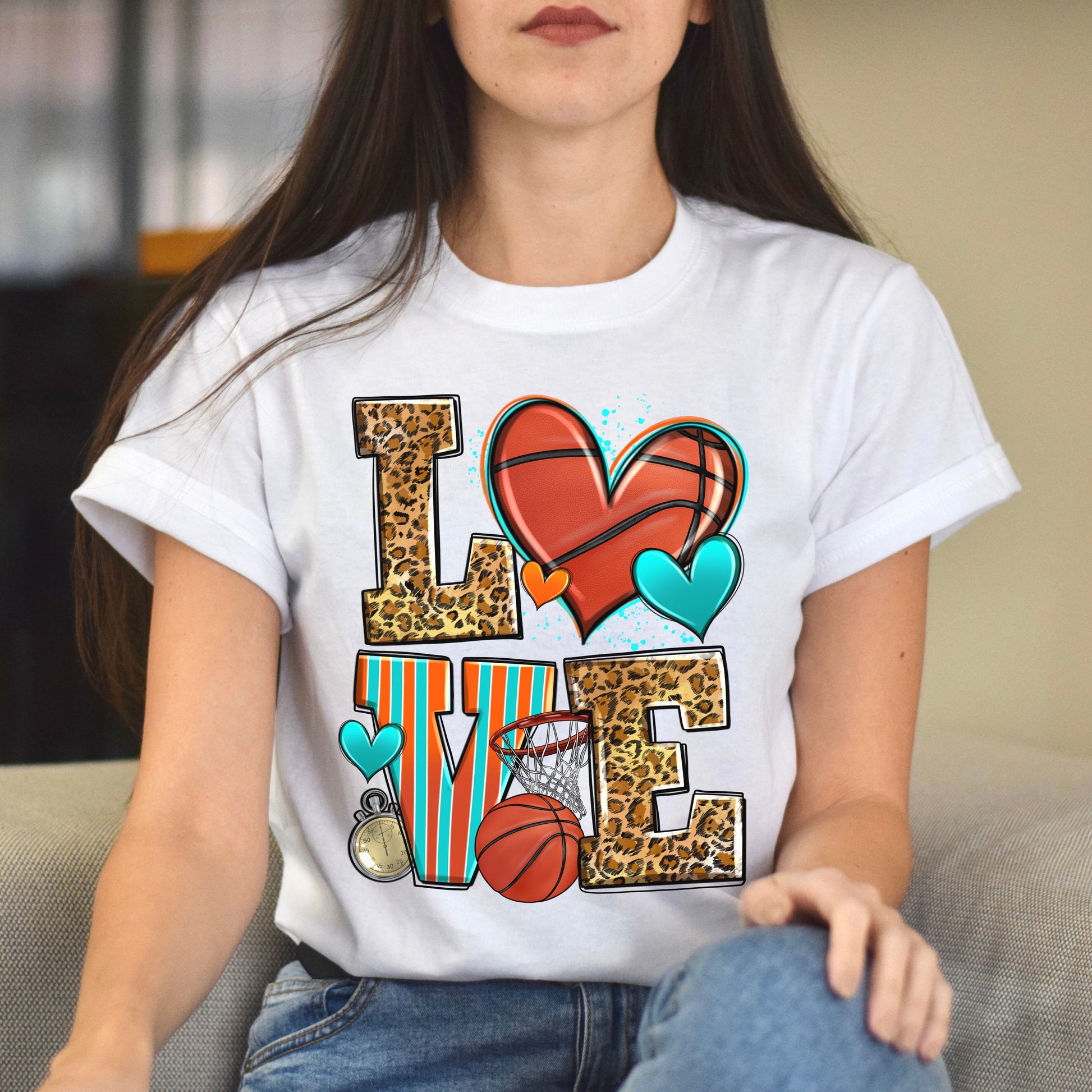 Love basketball Unisex t-shirt basketball player tee basketball coach gift-Family-Gift-Planet