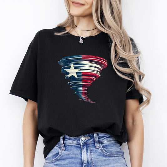 Texas Tornado T-Shirt gift America Texas flag Tornado Unisex tee Black Navy Dark Heather-Black-Family-Gift-Planet