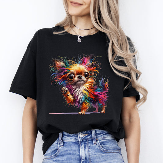 Bright Colors Chihuahua T-Shirt gift Small dog mom Unisex tee Black Navy Dark Heather-Black-Family-Gift-Planet