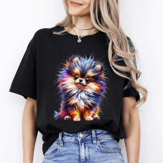 Colorful Chihuahua T-Shirt gift Amazing hairy dog chihuahua mama Unisex tee Black Navy Dark Heather-Black-Family-Gift-Planet