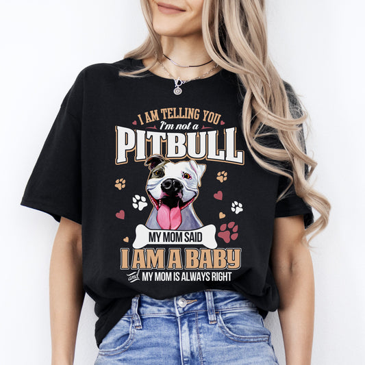 Funny Pitbull T-Shirt gift Pitbull Dog mom Unisex tee Black Navy Dark Heather-Black-Family-Gift-Planet