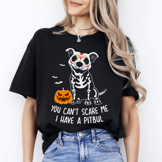 Pitbull Halloween T-Shirt gift scary Dog mom Unisex tee Black Navy Dark Heather-Black-Family-Gift-Planet