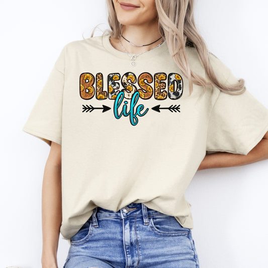 Blessed life T-Shirt Texas Western Blessed Unisex tee Sand White Sport Grey-Sand-Family-Gift-Planet