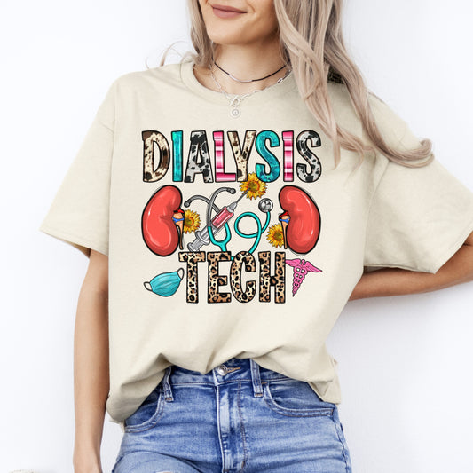 Dialysis tech T-Shirt gift Kidney Dialysis technician Unisex Tee Sand White Sport Grey-Sand-Family-Gift-Planet