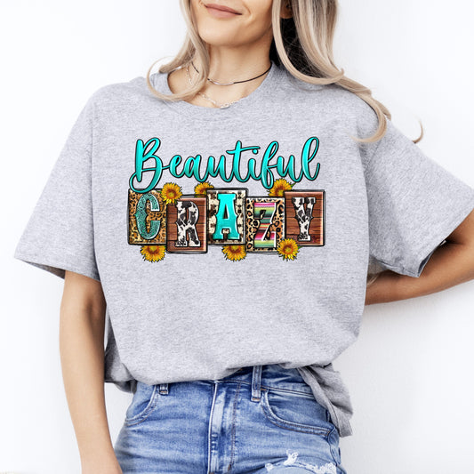 Beautiful crazy T-Shirt Texas Western girl Unisex tee Sand White Sport Grey-Sport Grey-Family-Gift-Planet