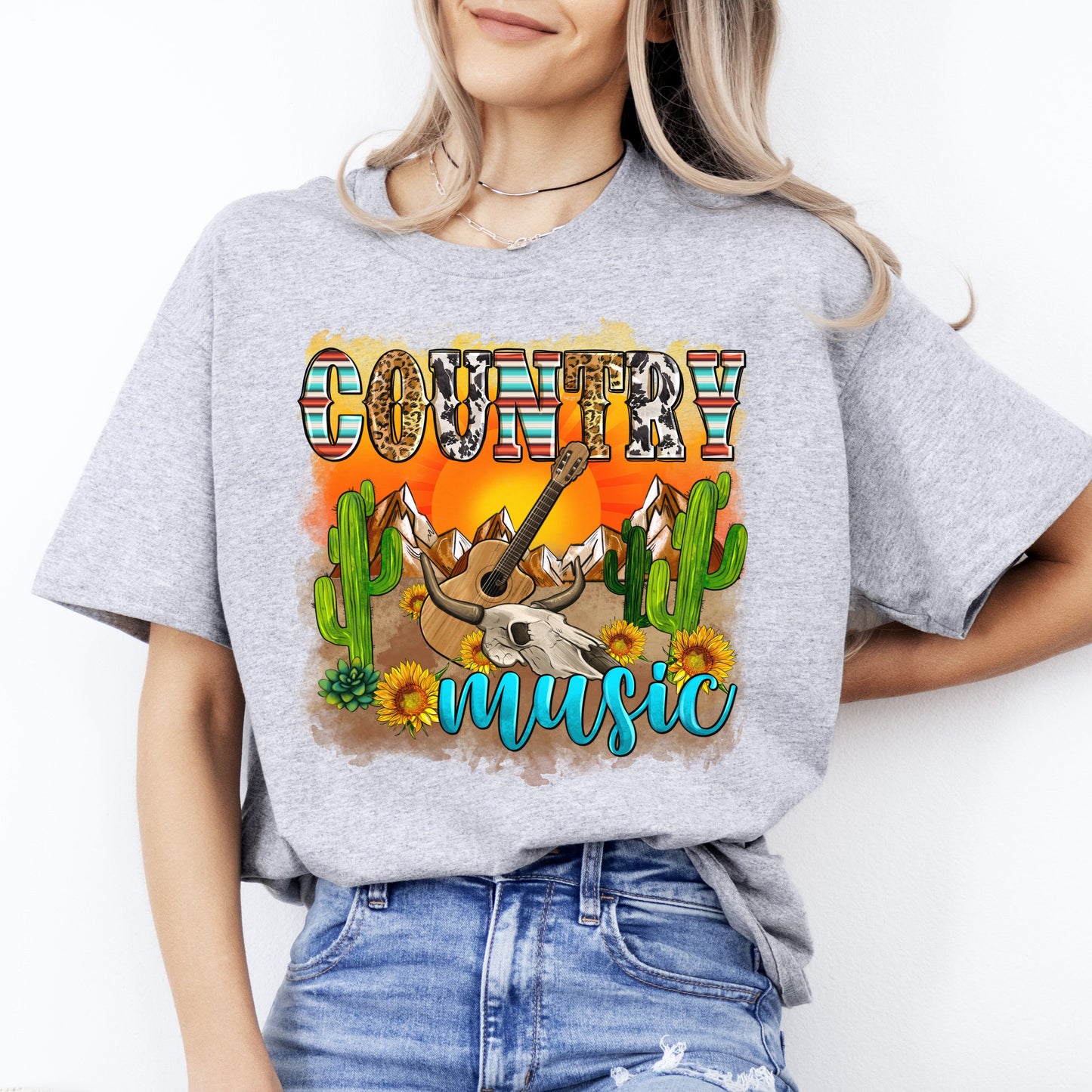 Country music T-Shirt Texas Arizona desert country lover Unisex tee White Sand Sport Grey-Sport Grey-Family-Gift-Planet