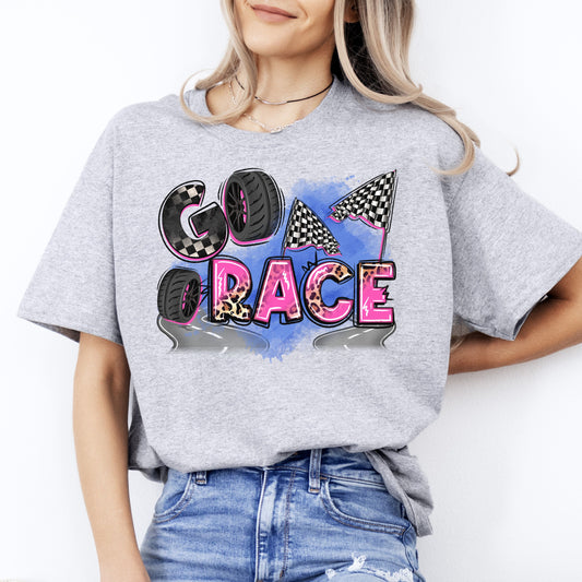 Go race T-Shirt gift Racing Day racer Unisex tee Sand White Sport Grey-Sport Grey-Family-Gift-Planet