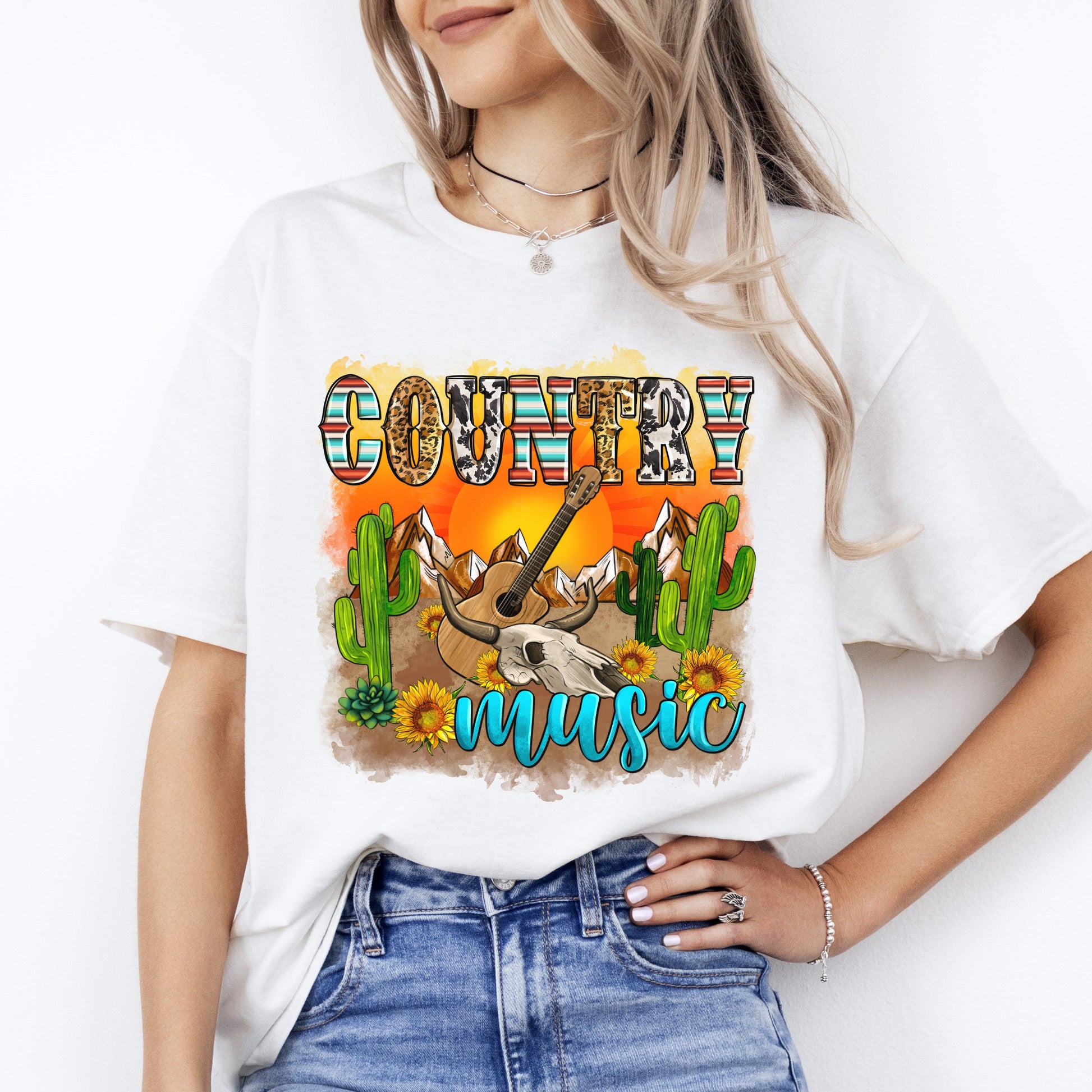 Country music T-Shirt Texas Arizona desert country lover Unisex tee White Sand Sport Grey-White-Family-Gift-Planet