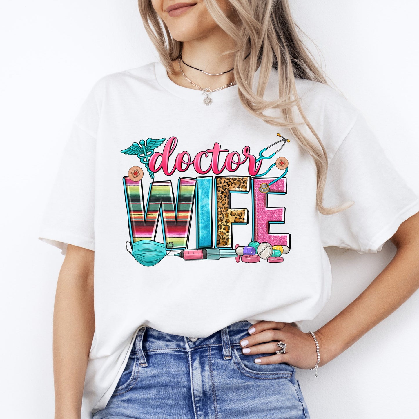 Doctor wife T-Shirt gift Dibs on the doctor physician Unisex Tee Sand White Sport Grey-White-Family-Gift-Planet