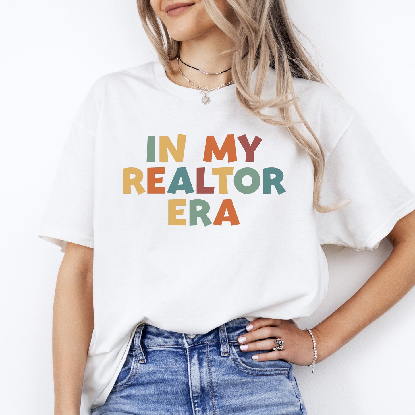 in my realtor era T-Shirt gift Homegirl Real estate agent tee dark heather white sport grey-White-Family-Gift-Planet