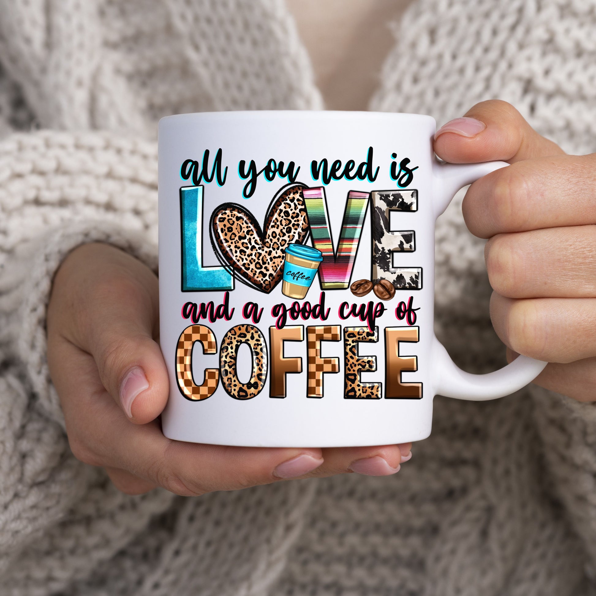 All you need is love and a good cup of coffee 11oz White Coffee Mug gift Coffee lover gift-White-Family-Gift-Planet