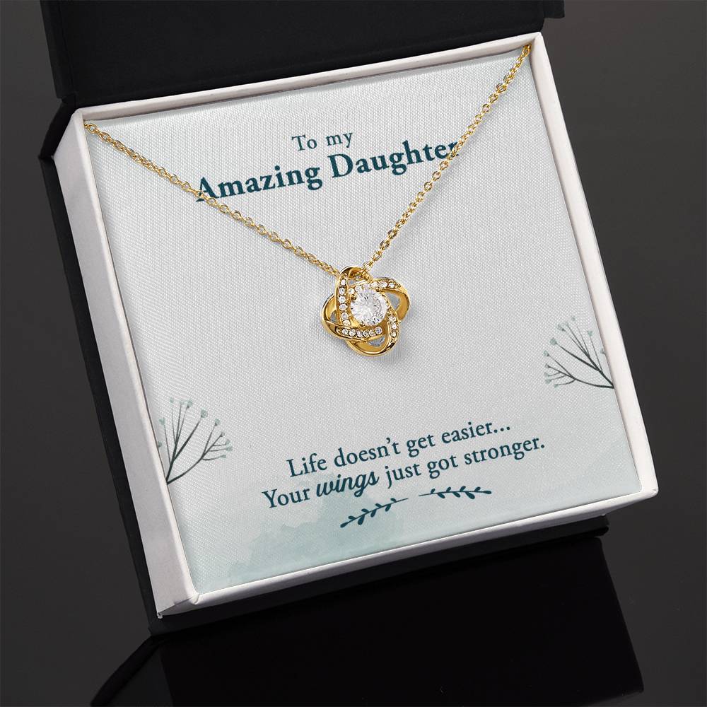 To my Amazing Daughter - Your wings just got stronger-18K Yellow Gold Finish-Family-Gift-Planet