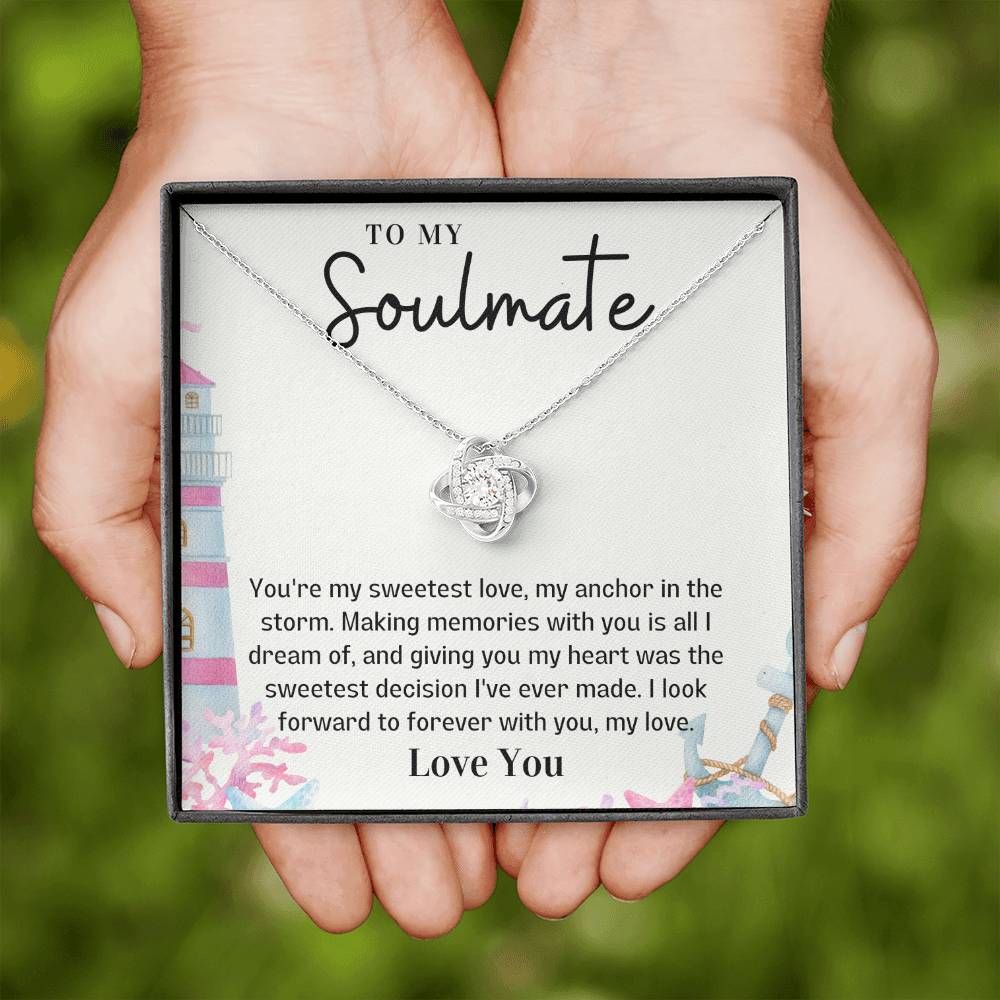 To my Soulmate Love Knot necklace gift - You're my sweetest love-Family-Gift-Planet