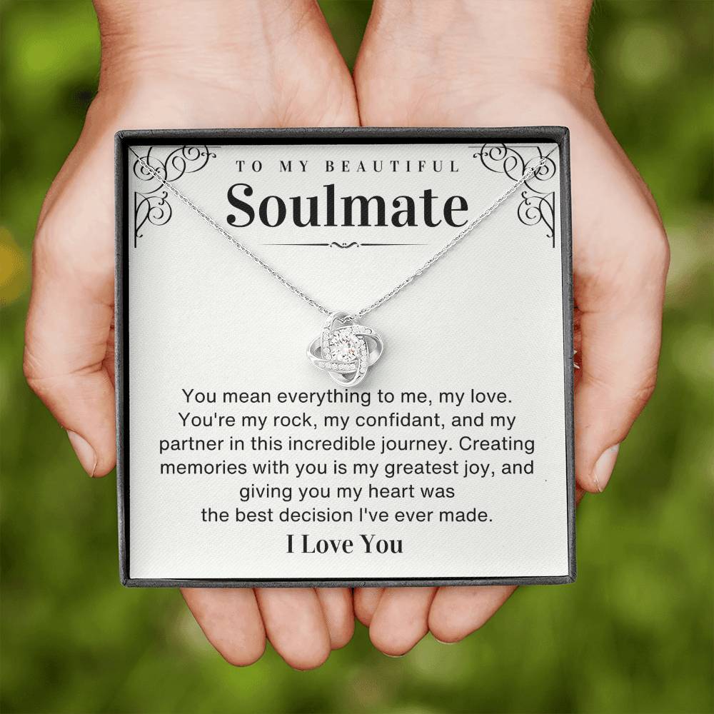 To my Beautiful Soulmate Love Knot necklace gift - You mean everything to me-Family-Gift-Planet