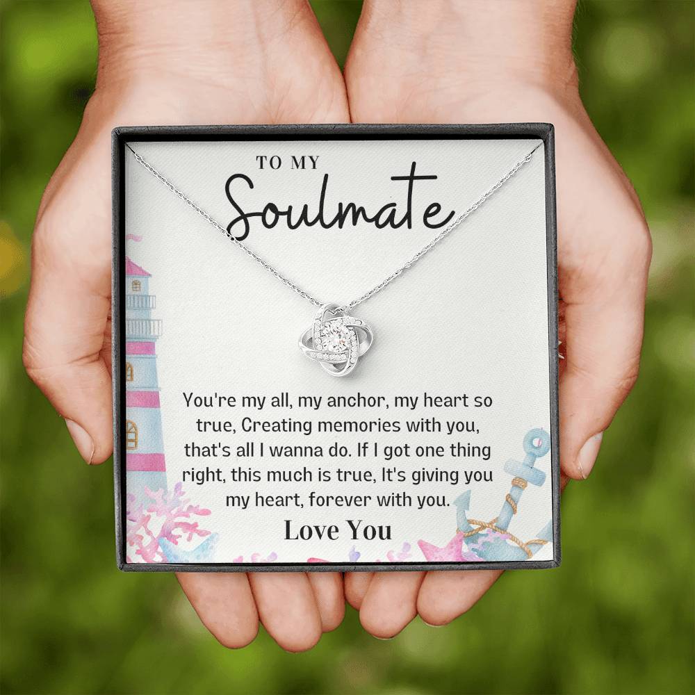 To my Soulmate Love knot necklace - Giving you my heart-Family-Gift-Planet