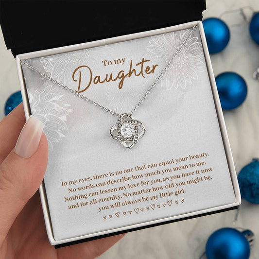 To my daughter - there is no one that can equal your beauty-14K White Gold Finish-Family-Gift-Planet