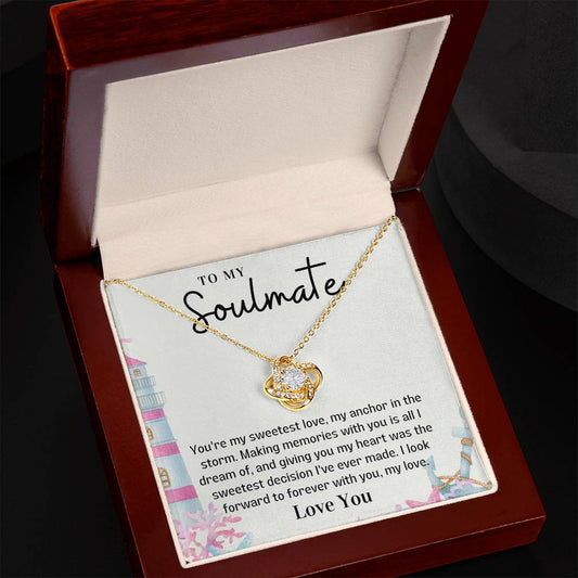 To my Soulmate Love Knot necklace gift - You're my sweetest love-Family-Gift-Planet