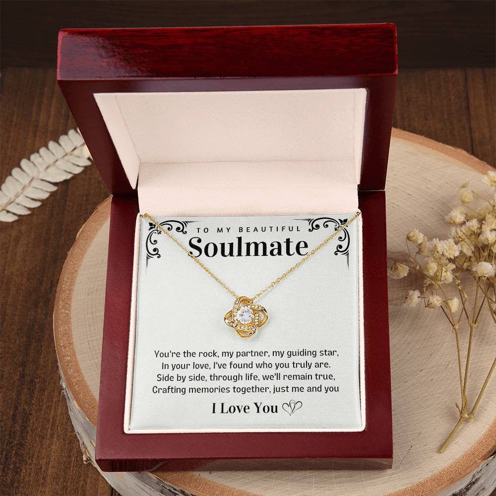 To my Beautiful Soulmate Love knot necklace - Creating Memories together-Family-Gift-Planet