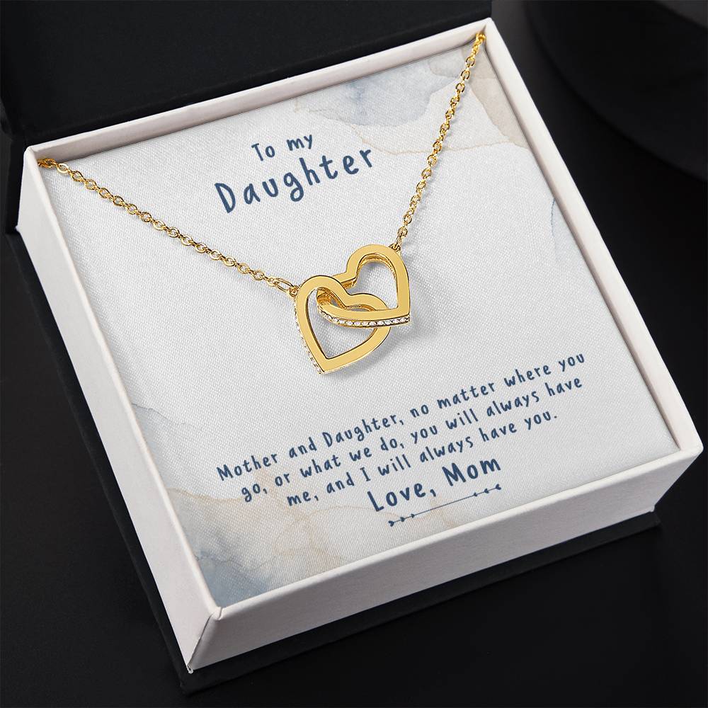To daughter from mom - No matter where you go-18K Yellow Gold Finish-Family-Gift-Planet