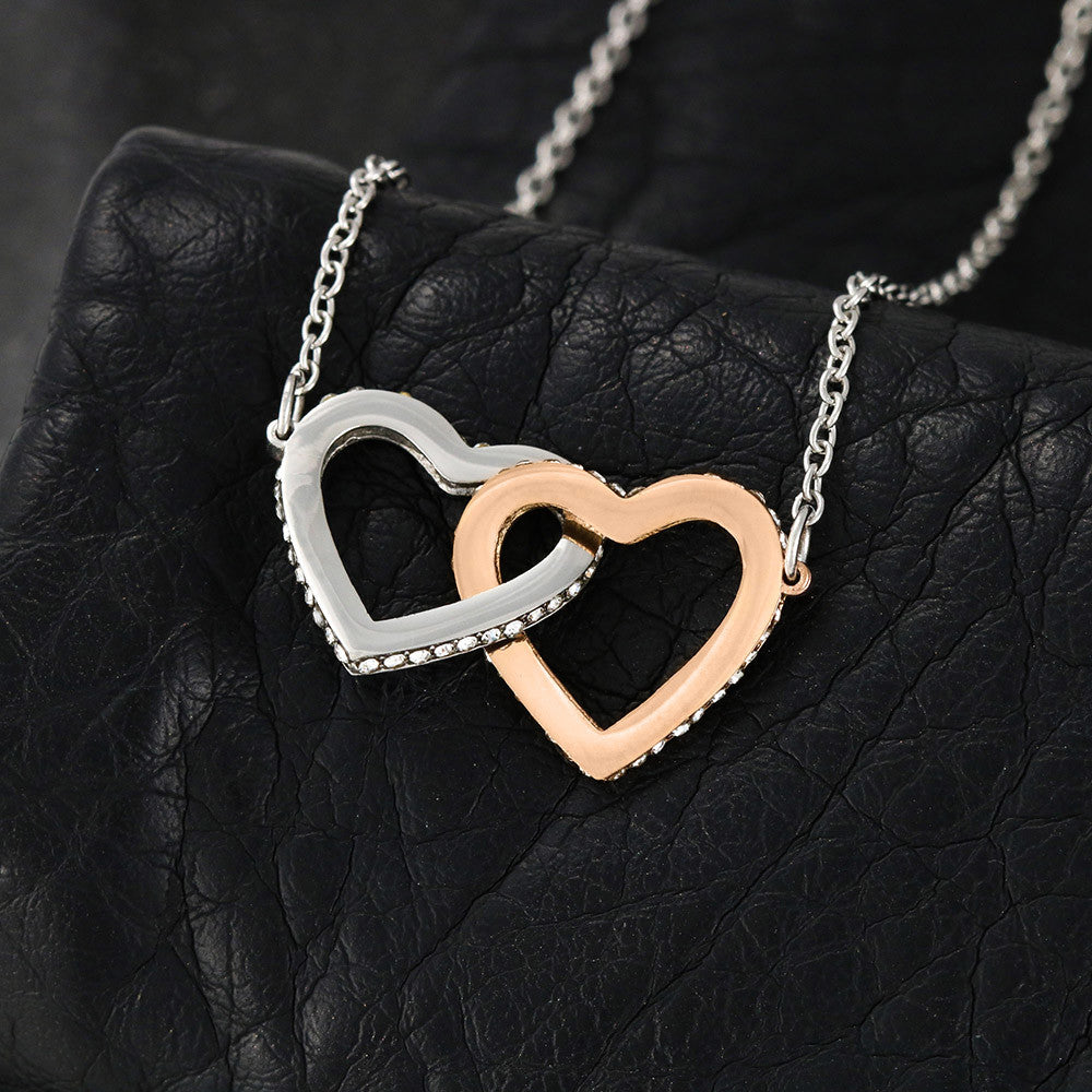 To my Beautiful Soulmate Interlocking Hearts necklace - Creating Memories together-Family-Gift-Planet