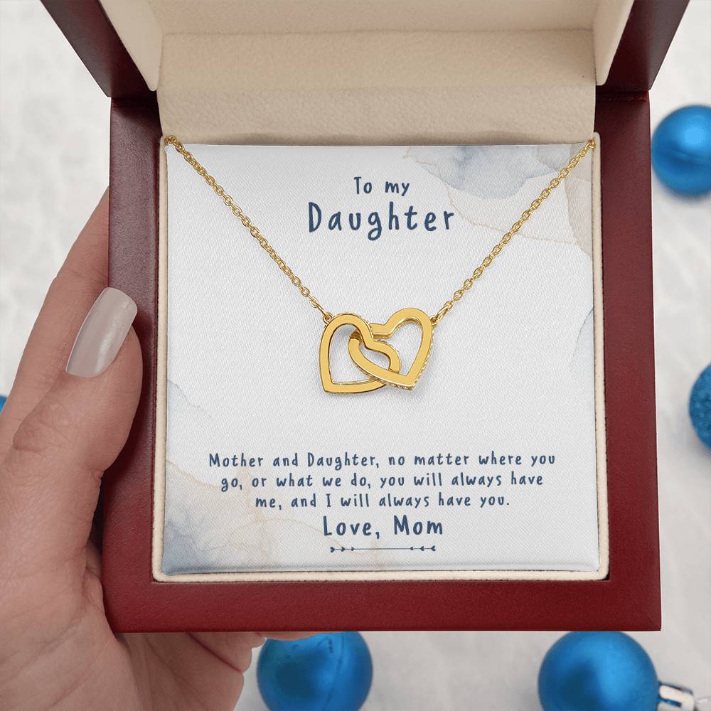 To daughter from mom - No matter where you go-18K Yellow Gold Finish-Family-Gift-Planet