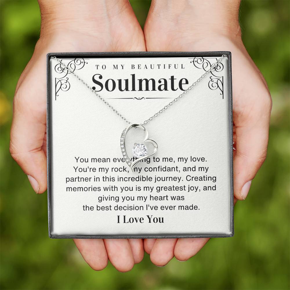 To my Beautiful Soulmate Forever Love necklace gift - You mean everything to me-Family-Gift-Planet