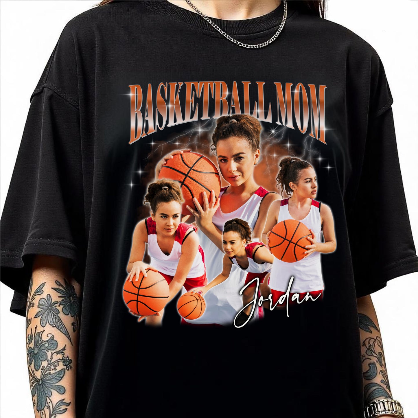 Custom Basketball mom Comfort Colors Unisex T-Shirt Personalized Basketball player bootleg rap tee-Family-Gift-Planet