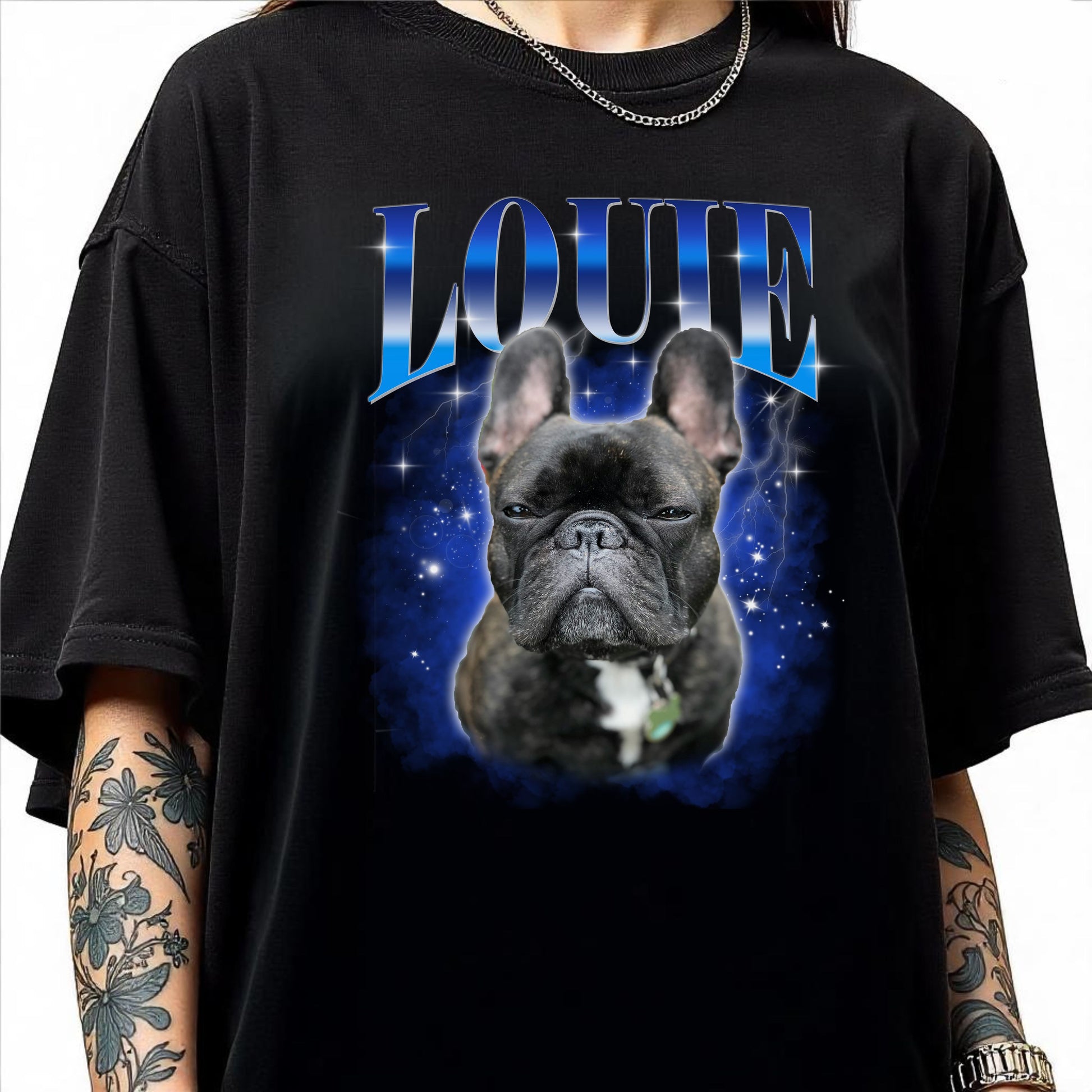 Custom French Bulldog Comfort Colors Unisex T-Shirt Personalized Dog bootleg rap Dog mom dog mama-Family-Gift-Planet
