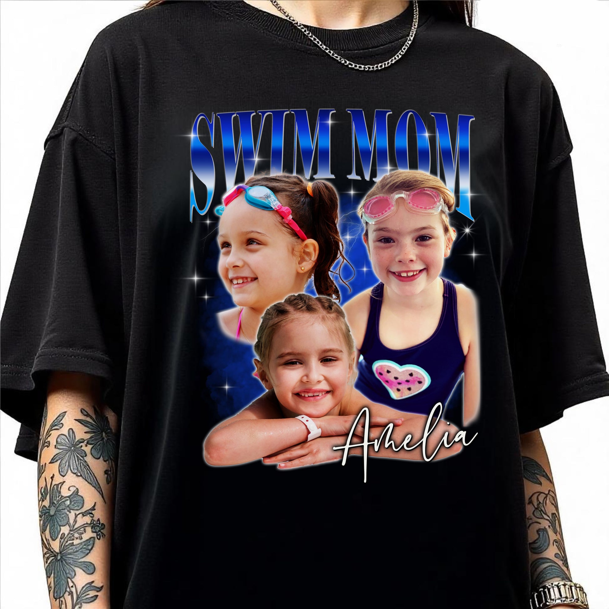 Custom Swim mom Comfort Colors Unisex T-Shirt Personalized Swimming mama bootleg rap tee-Family-Gift-Planet