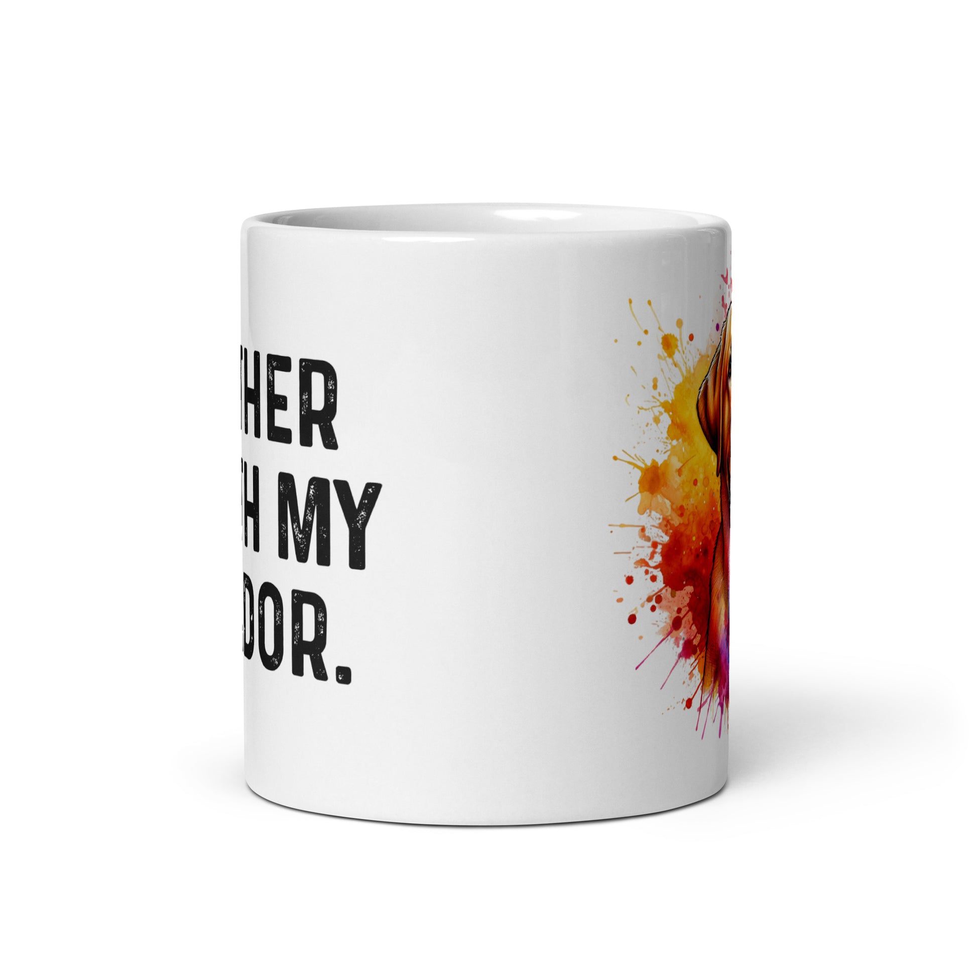 I'd rather be with my Labrador 11oz White Mug Labrador mom-White-Family-Gift-Planet