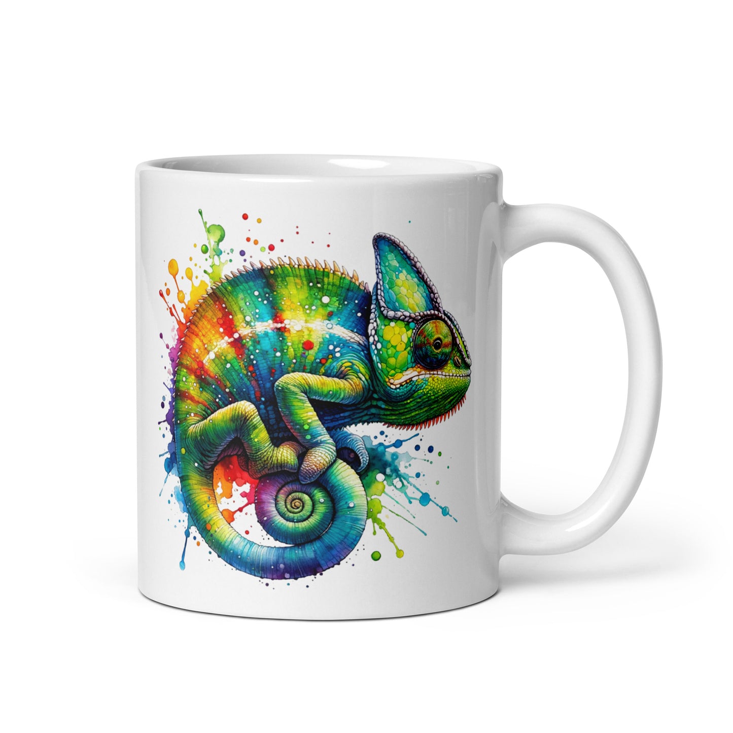 I'd rather be with my Chameleon 11oz White Mug Chameleon mom-White-Family-Gift-Planet