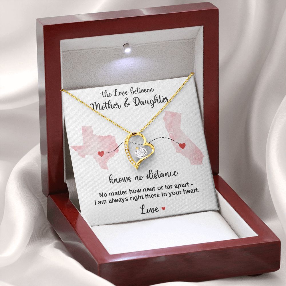 The Love between Mother and Daughter knows no distance-18k Yellow Gold Finish-Family-Gift-Planet