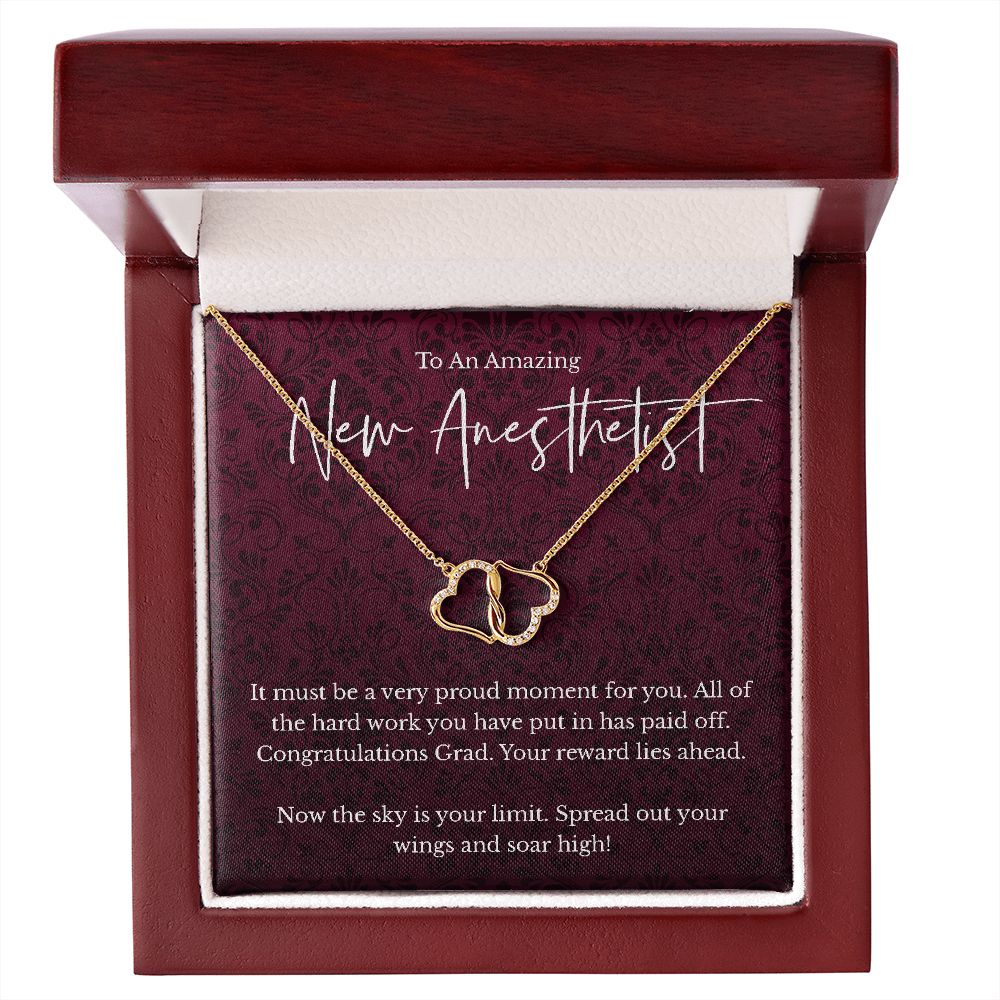 Anesthetist graduation gift - 10K Gold Everlasting Love necklace - Congratulations Grad-Family-Gift-Planet