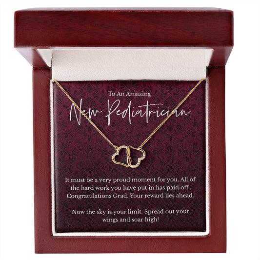 Pediatrician graduation gift - 10K Gold Everlasting Love necklace - Congratulations Grad-Family-Gift-Planet