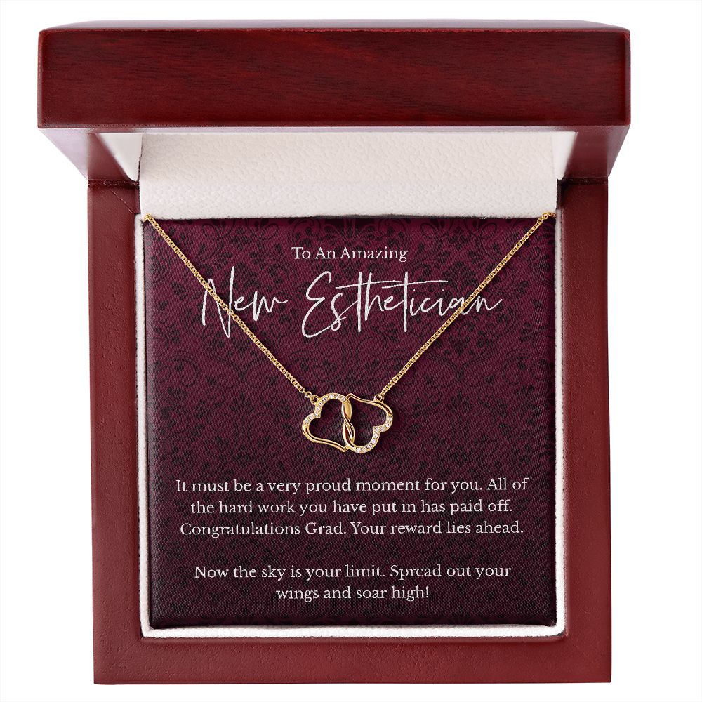 esthetician graduation gift - 10K Gold Everlasting Love necklace - Congratulations Grad-Family-Gift-Planet
