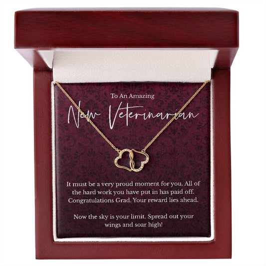 Veterinarian graduation gift - 10K Gold Everlasting Love necklace - Congratulations Grad-Family-Gift-Planet