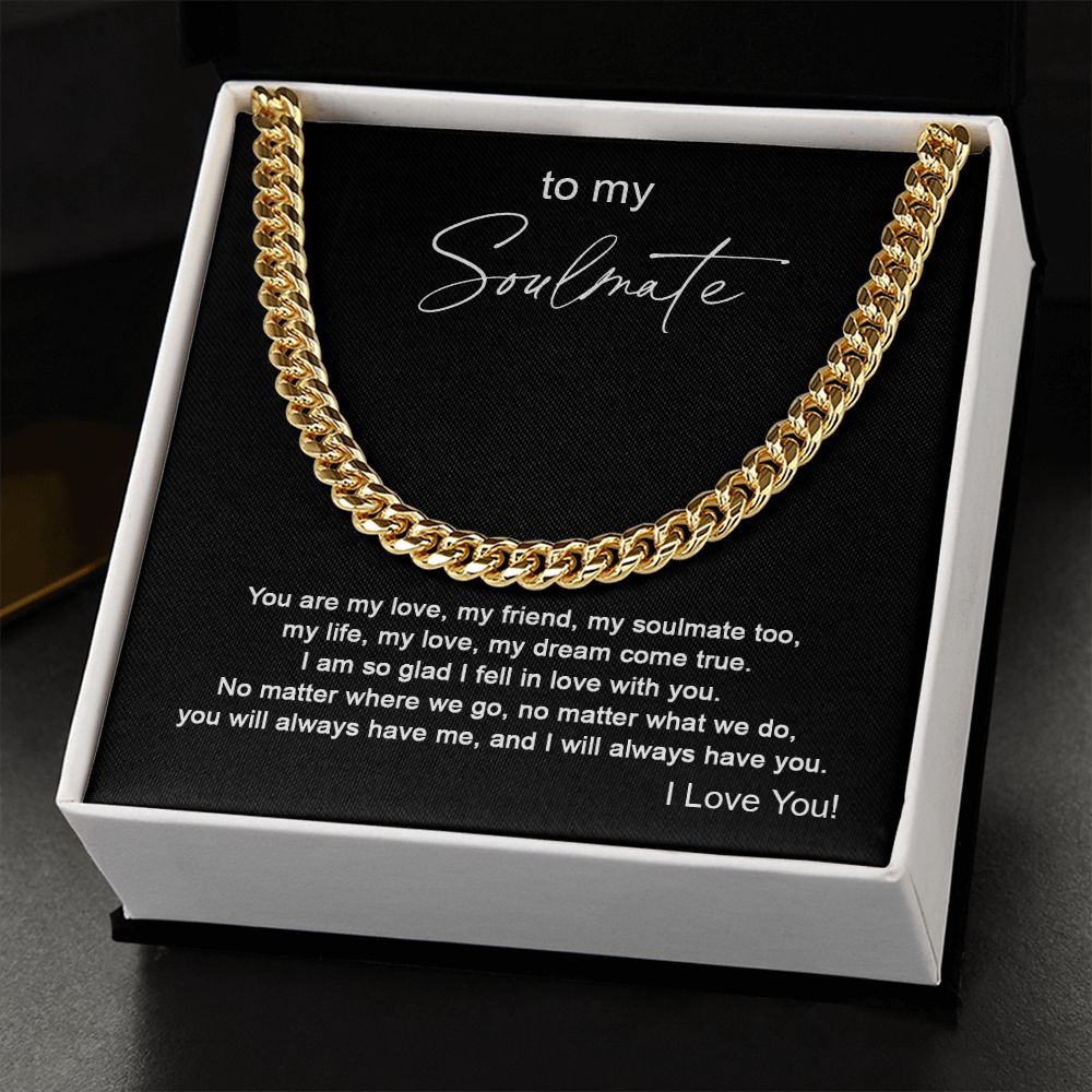 To my Soulmate - I am so glad I fell in love with you-14K Yellow Gold Finish-Family-Gift-Planet
