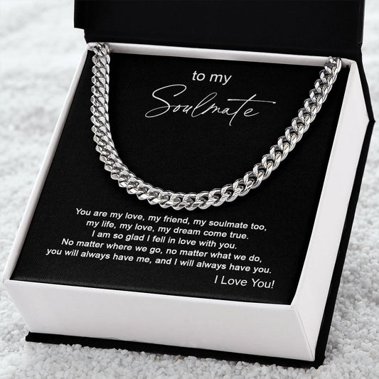 To my Soulmate - I am so glad I fell in love with you-Stainless Steel-Family-Gift-Planet