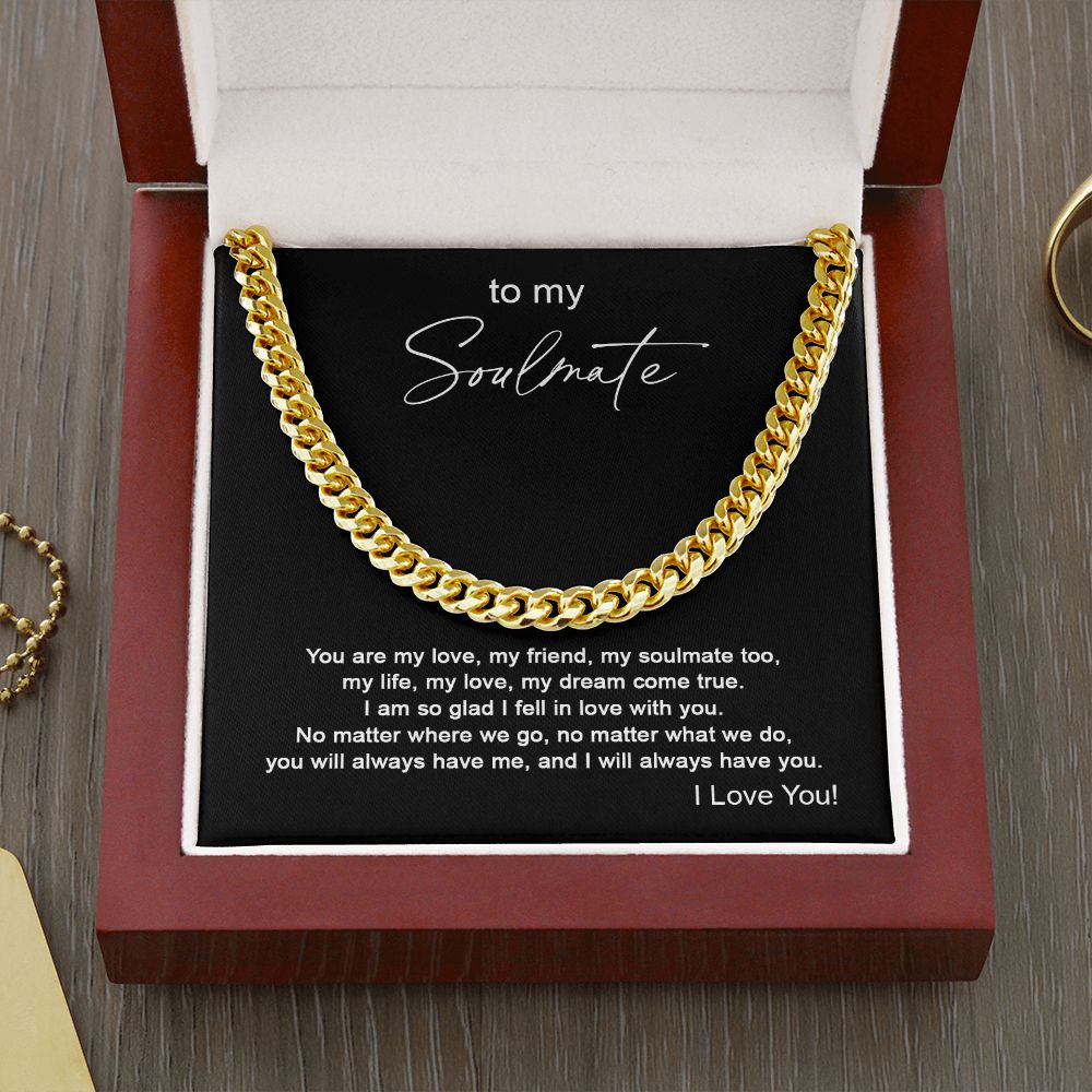 To my Soulmate - I am so glad I fell in love with you-14K Yellow Gold Finish-Family-Gift-Planet