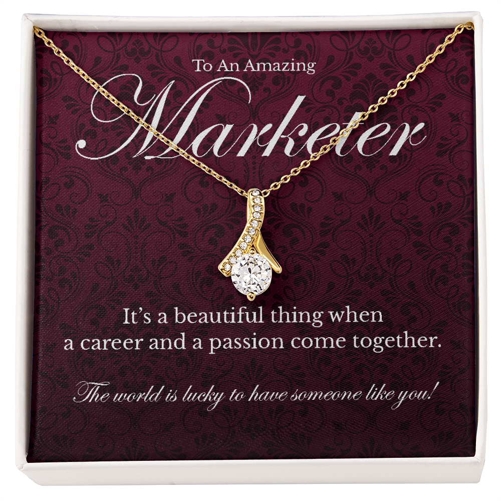 Marketer appreciation Alluring Beauty pendant necklace gift-18K Yellow Gold Finish-Family-Gift-Planet